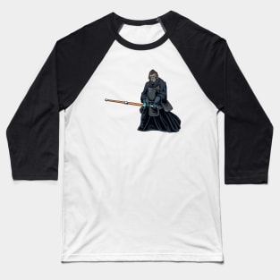 Cartoon ape doing Kendo Baseball T-Shirt